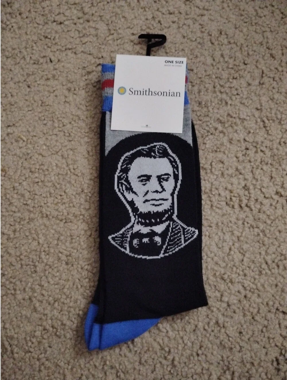 Official Smithsonian Abraham Lincoln Novelty Crew Socks